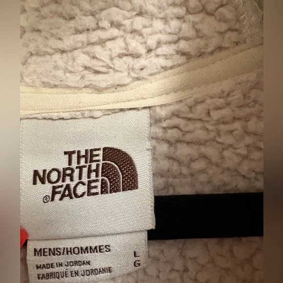 The North Face Sherpa Fleece Pullover Hoodie Mens L Beige Brown Half Zip - Picture 4 of 11